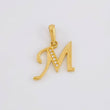 Dije Letra Cursiva M 1.4g / 3/4 in Oro Amarillo 18K