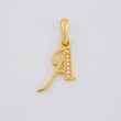 Pendant Italic Letter at 0.95g / 1 in 18K Yellow Gold