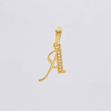 Dije Letra Cursiva A 0.95g / 1 in Oro Amarillo 18K