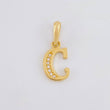 Pendant Italic Letter C 1g / 3/4 in 18K Yellow Gold