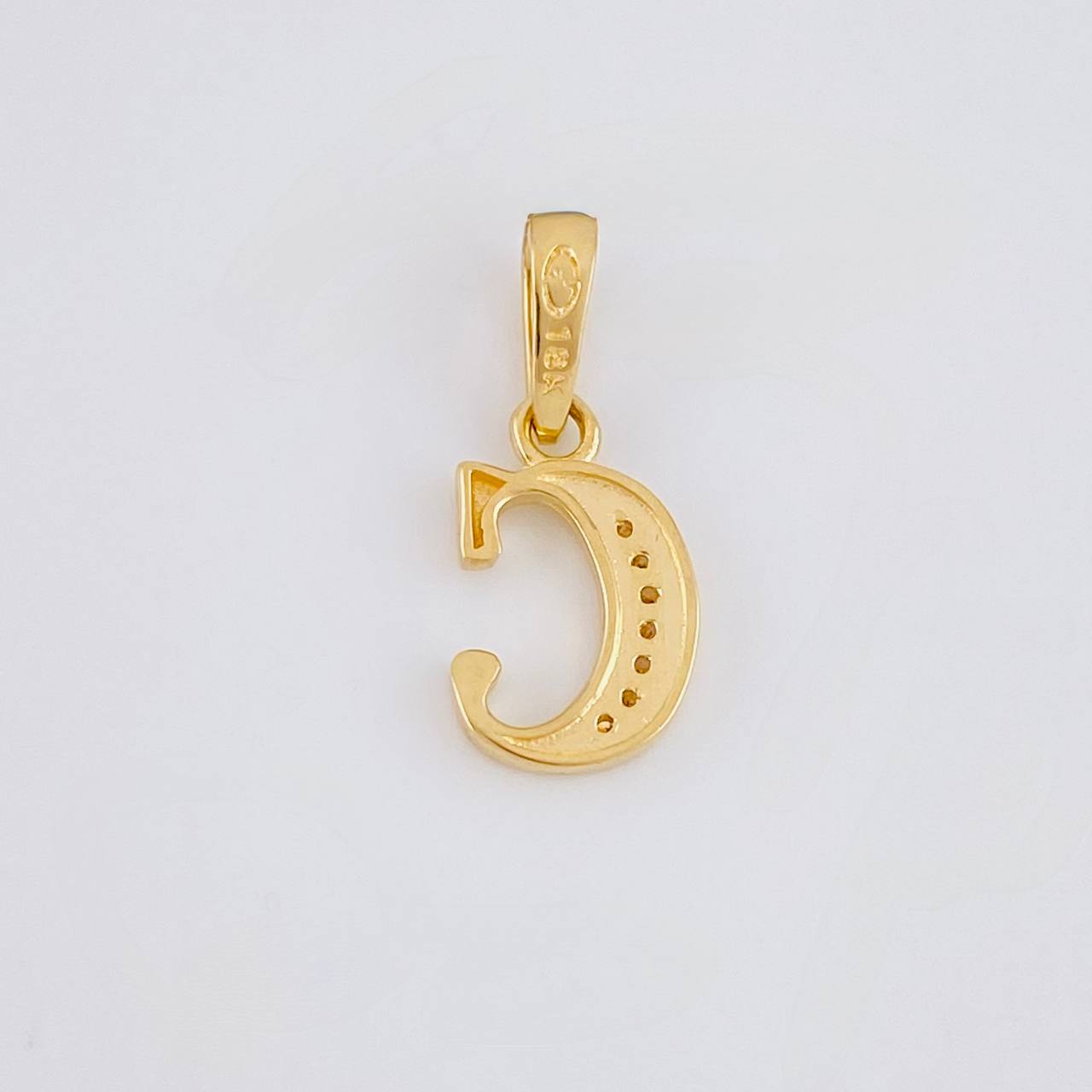 Pendant Italic Letter C 1g / 3/4 in 18K Yellow Gold