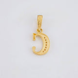 Pendant Italic Letter C 1g / 3/4 in 18K Yellow Gold
