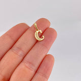Pendant Italic Letter C 1g / 3/4 in 18K Yellow Gold