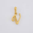 Pendant Italic Letter V 0.95g / 3/4 in 18K Yellow Gold