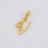 Pendant Italic Letter V 0.95g / 3/4 in 18K Yellow Gold