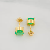 Topos Cuatro Garras Esmeraldas 2.20Qts 1.9 g / in / 6.65 mm Oro Amarillo 18K