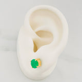 Topos Cuatro Garras Esmeraldas 2.20Qts 1.9 g / in / 6.65 mm Oro Amarillo 18K
