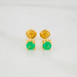 Topos Cuatro Garras Esmeraldas 33Pts 0.8 g / in / 3.52 mm Oro Amarillo 18K
