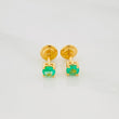 Topos Cuatro Garras Esmeralda 21Pts 0.7 g / in / 0.6 mm Oro Amarillo 18K