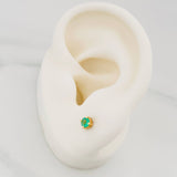 Topos Cuatro Garras Esmeraldas 33Pts 0.8 g / in / 3.52 mm Oro Amarillo 18K