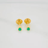 Topos Punto Esmeralda 0.7Pts 0.55 g / in / 1.8 mm Oro Amarillo 18K