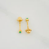 Topos Punto Esmeralda 0.7Pts 0.55 g / in / 1.8 mm Oro Amarillo 18K