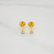 Topos Cuatro Garras Diamantes 10Pts 0.55 g / in / 2.33 mm Oro Amarillo 18K