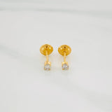 Topos Cuatro Garras Diamantes 10Pts 0.55 g / in / 2.33 mm Oro Amarillo 18K