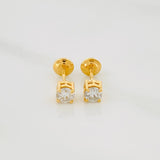 Topos Cuatro Garras Diamantes 52Pts 0.95 g / in / 3.95 mm Oro Amarillo 18K