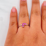 Anillo Corazon Rubies 20Pts 1.4 g / T6 1/2 Plata 925