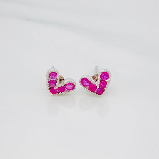 Topos Corazon Rubies 40Pts 1.1 g / in / 4 mm Plata 925