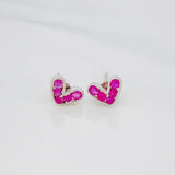 Topos Corazon Rubies 40Pts 1.1 g / in / 4 mm Plata 925