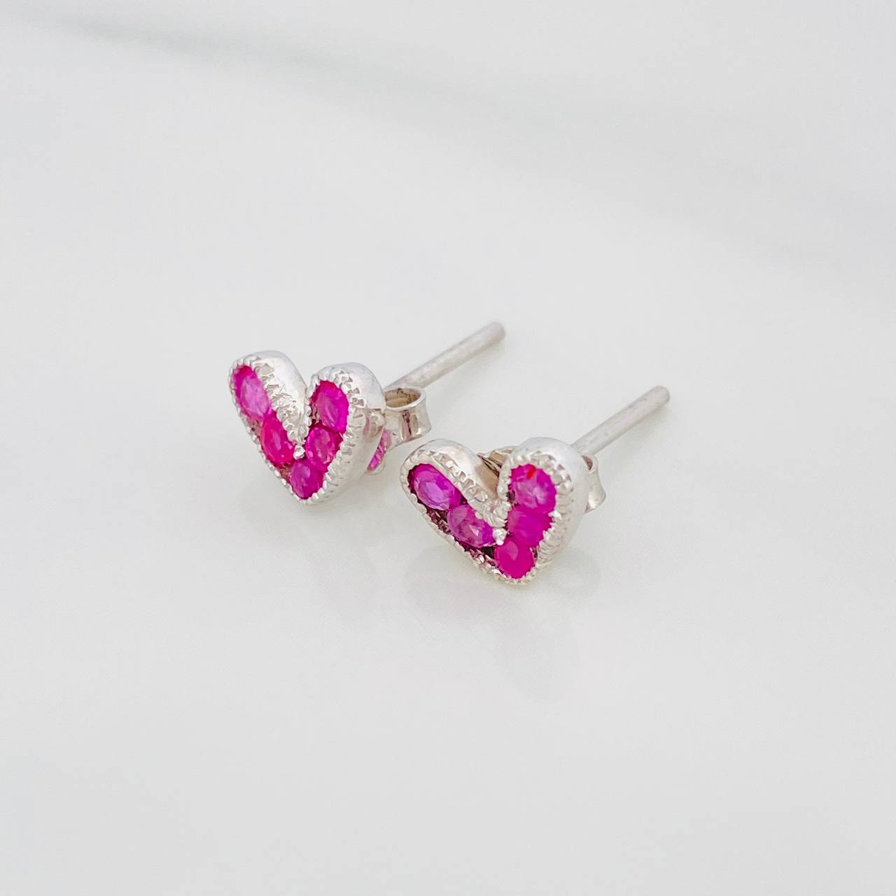 Topos Corazon Rubies 40Pts 1.1 g / in / 4 mm Plata 925
