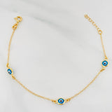 Pulso Aro Seguido Ojo Turco 1.5 g / 7 in / 0.6 mm Oro Amarillo 18K