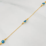 Pulso Aro Seguido Ojo Turco 1.5 g / 7 in / 0.6 mm Oro Amarillo 18K