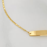 Pulso Escalera Placa Rectangular 1.85 g / 6 3/4 in / 2 mm Oro Amarillo 18K