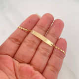 Pulso Escalera Placa Rectangular 1.85 g / 6 3/4 in / 2 mm Oro Amarillo 18K