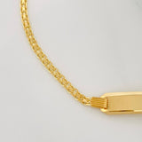 Pulso Chino Placa Rectangular 3.3 g / 6 3/4 in / 2 mm Oro Amarillo 18K