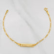 Pulso Figaro Placa Rectangular 1.55 g / 6 1/4 in / 2 mm Oro Amarillo 18K