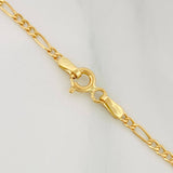 Pulso Figaro Placa Rectangular 1.55 g / 6 1/4 in / 2 mm Oro Amarillo 18K