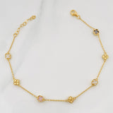 Pulso Aro Seguido Trebol 3.15 g / 8 1/4 in / 0.6 mm Oro Amarillo 18K