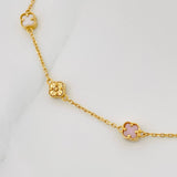 Pulso Aro Seguido Trebol 3.15 g / 8 1/4 in / 0.6 mm Oro Amarillo 18K