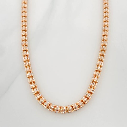 Ice Chain 37.35 g / 28 in / 3.45 mm Three Golds 18K