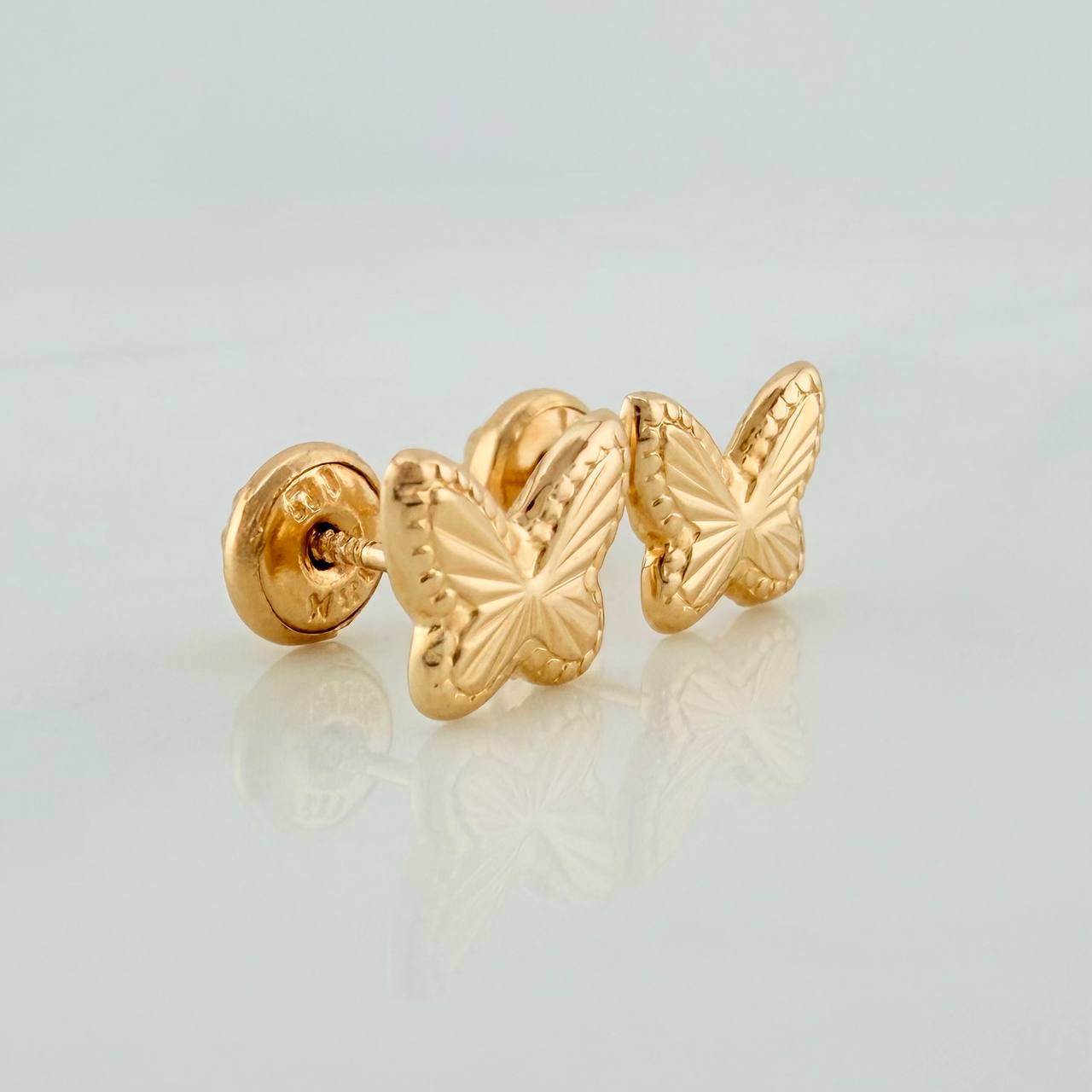 Topos Mariposa 0.9gr / 6mm Oro Amarillo 18K &