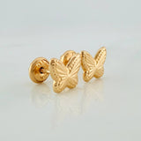 Topos Mariposa 0.9gr / 6mm Oro Amarillo 18K &