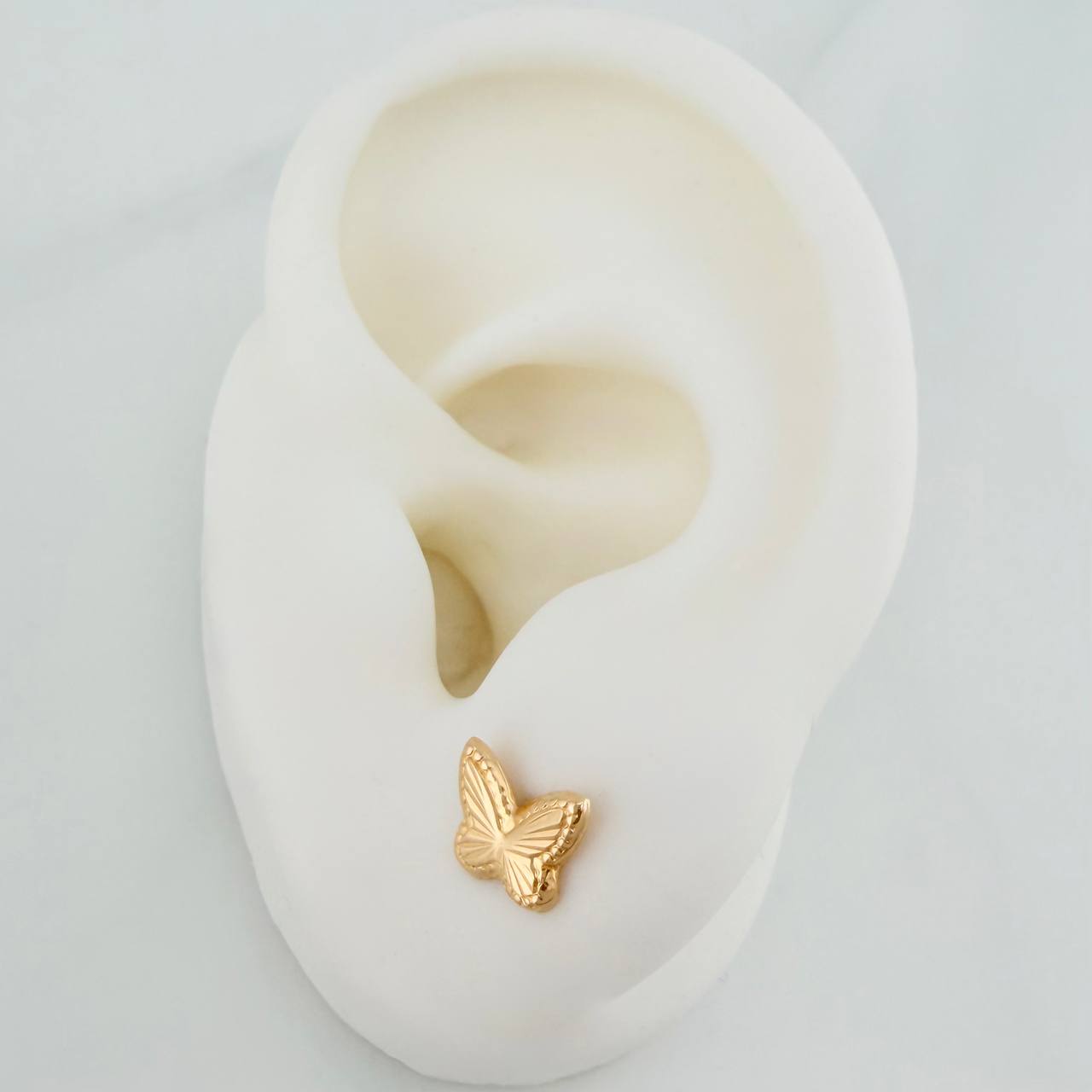 Topos Mariposa 0.9gr / 6mm Oro Amarillo 18K &