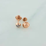 Topos Bisel 0.7gr / 3mm Oro Rosa 18K &