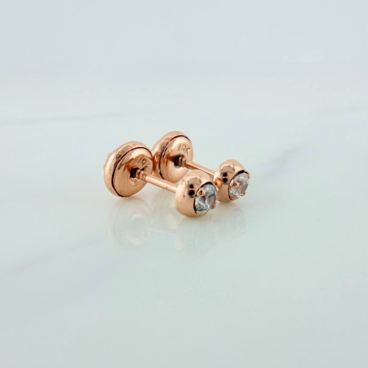 Topos Bisel 0.7gr / 3mm Oro Rosa 18K &