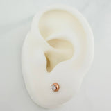 Topos Bisel 0.7gr / 3mm Oro Rosa 18K &