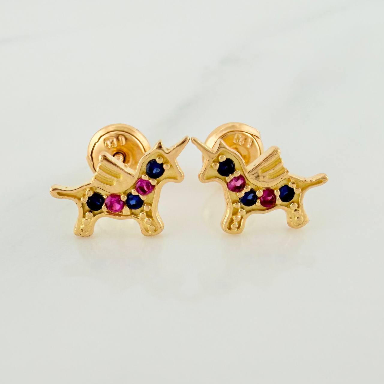 Topos Unicornio 1.1gr / 7mm Oro Amarillo 18K &