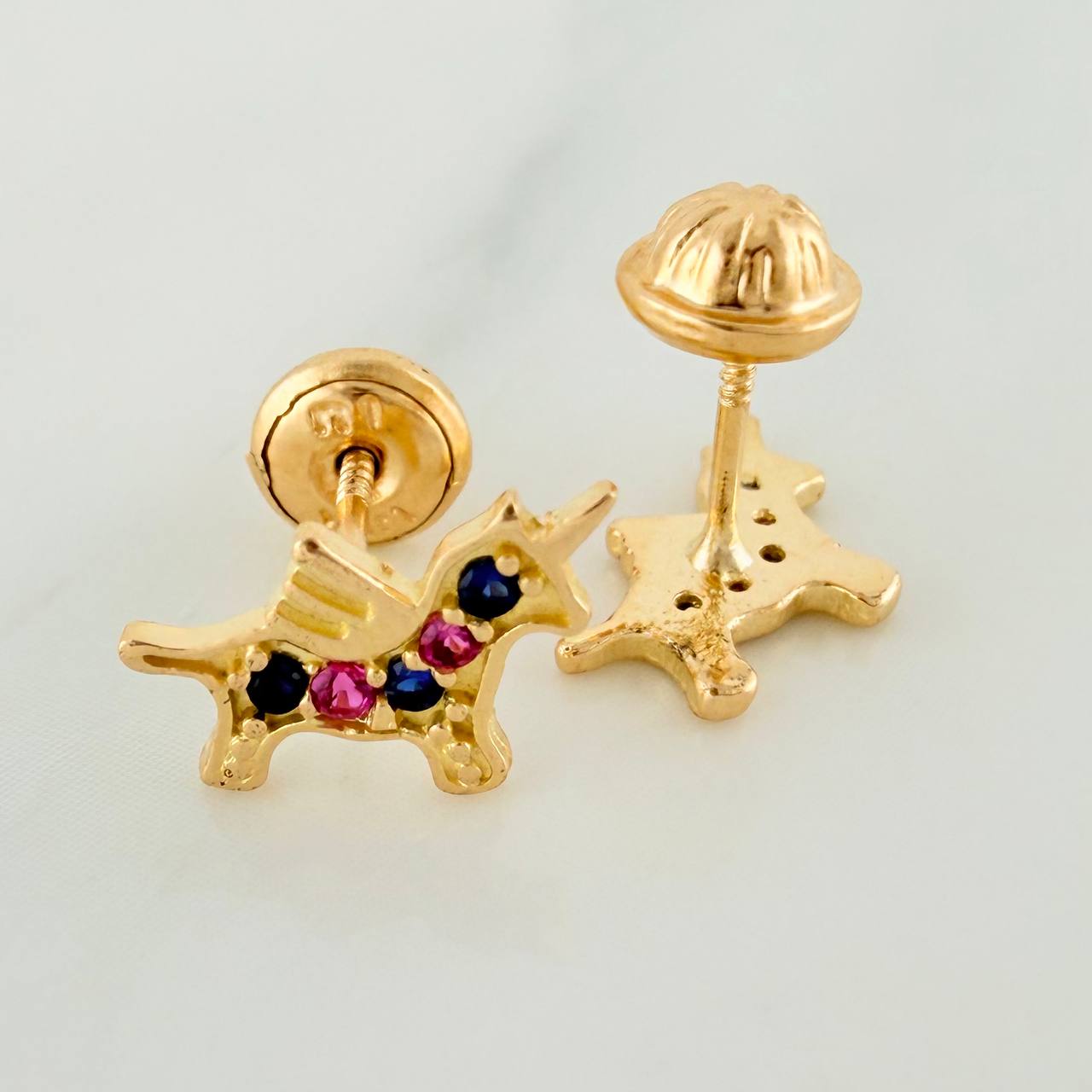 Topos Unicornio 1.1gr / 7mm Oro Amarillo 18K &