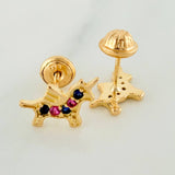 Topos Unicornio 1.1gr / 7mm Oro Amarillo 18K &