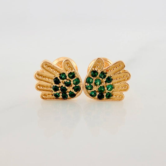 Hands Stud Earrings 1.05gr / 4mm 18K Yellow Gold &