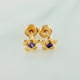 Topos Flor 0.8gr / 2.5mm Oro Amarillo 18K &