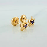 Topos Flor 0.8gr / 2.5mm Oro Amarillo 18K &