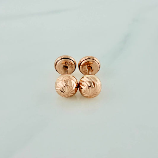 Bead Stud Earrings 0.85gr / 5mm 18K Rose Gold &