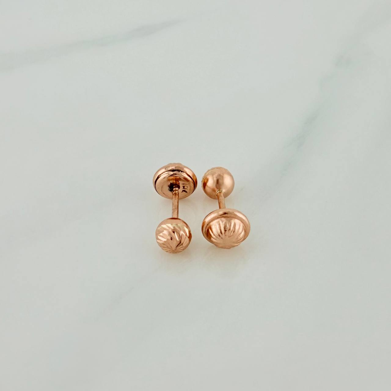 Topos Bola 0.7gr / 4mm Oro Rosa 18K &