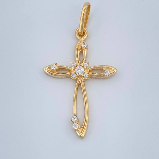 Dije Cruz Isometrica 1.5gr / 1 1/4 in / Oro Amarillo 18K %