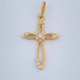 Dije Cruz Isometrica 1.5gr / 1 1/4 in / Oro Amarillo 18K %