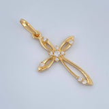 Dije Cruz Isometrica 1.5gr / 1 1/4 in / Oro Amarillo 18K %